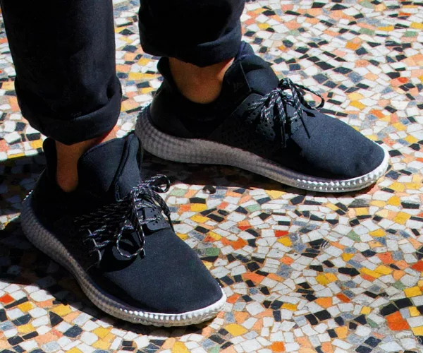 mosaic floor and shoes