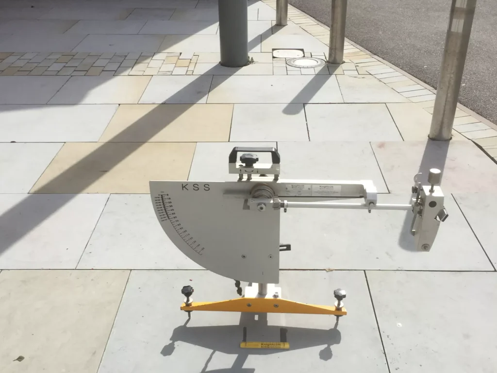 slip testing pavement